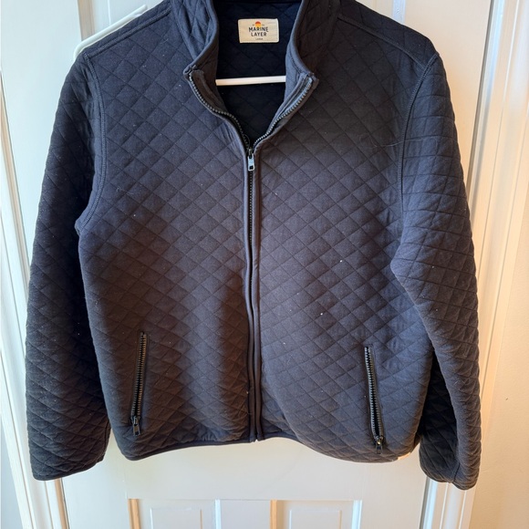 Marine Layer Jackets & Blazers - Marine Layer Quilted Jacket Black Full Zip Lightweight NWOT Women’s Large